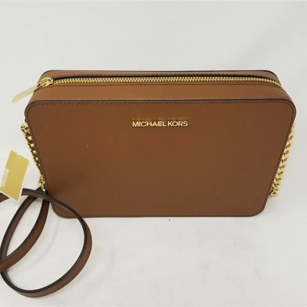Michael Kors Brown Leather Crossbody Shoulder Bag‎